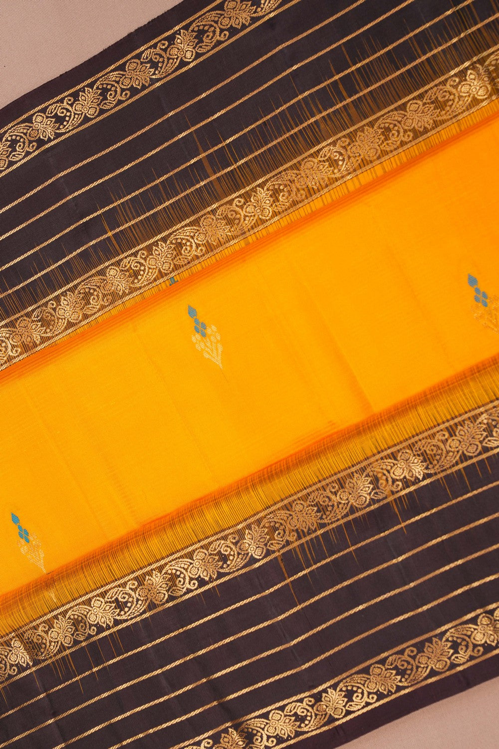 Image of South Silk Yellow Saree