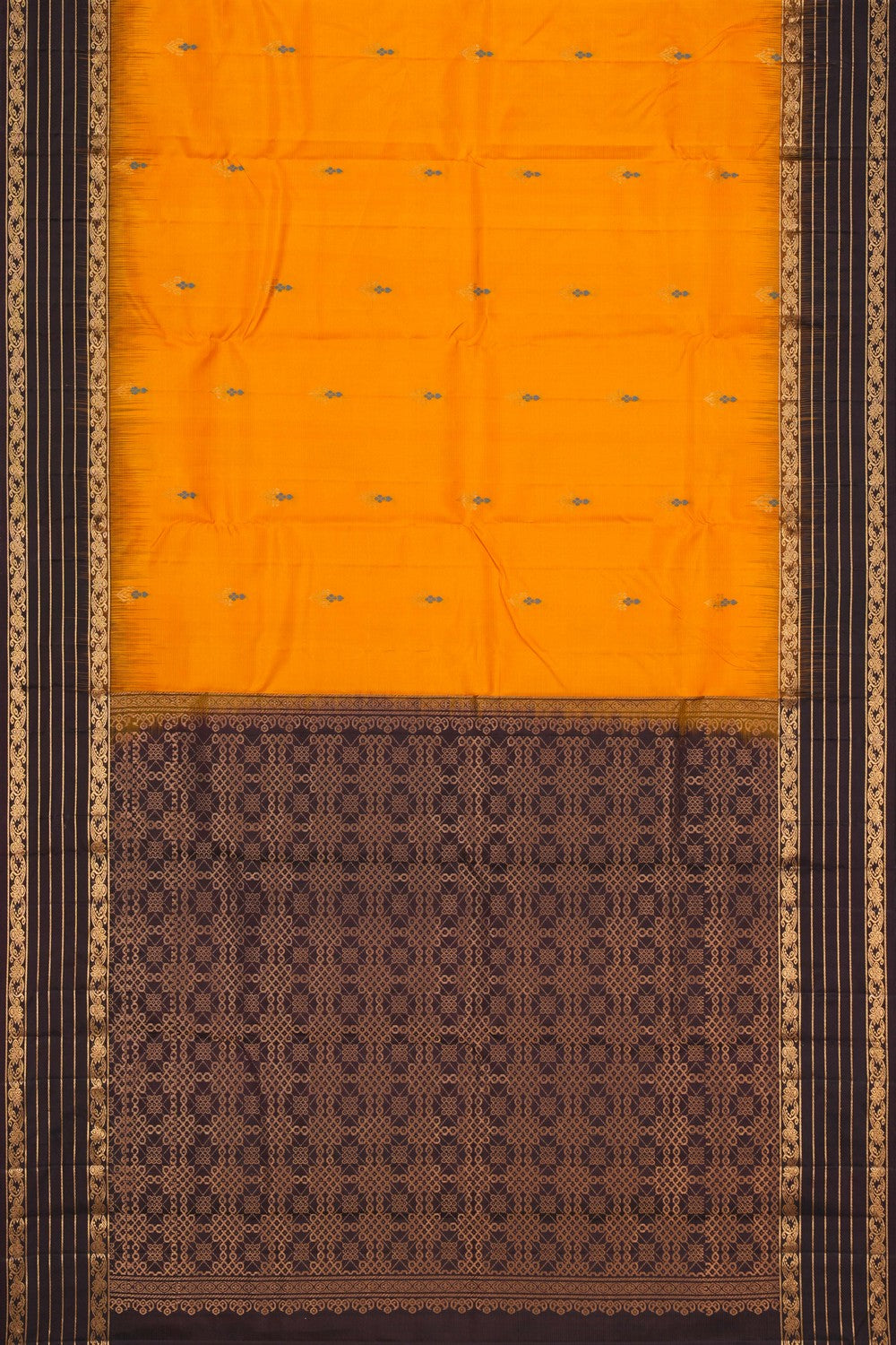 Image of South Silk Yellow Saree