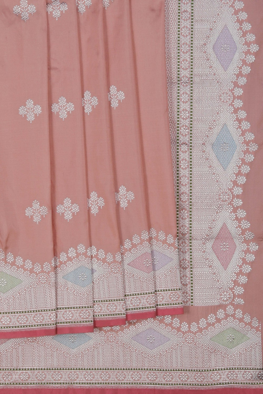 Image of Banarasi Silk Light Pink Saree