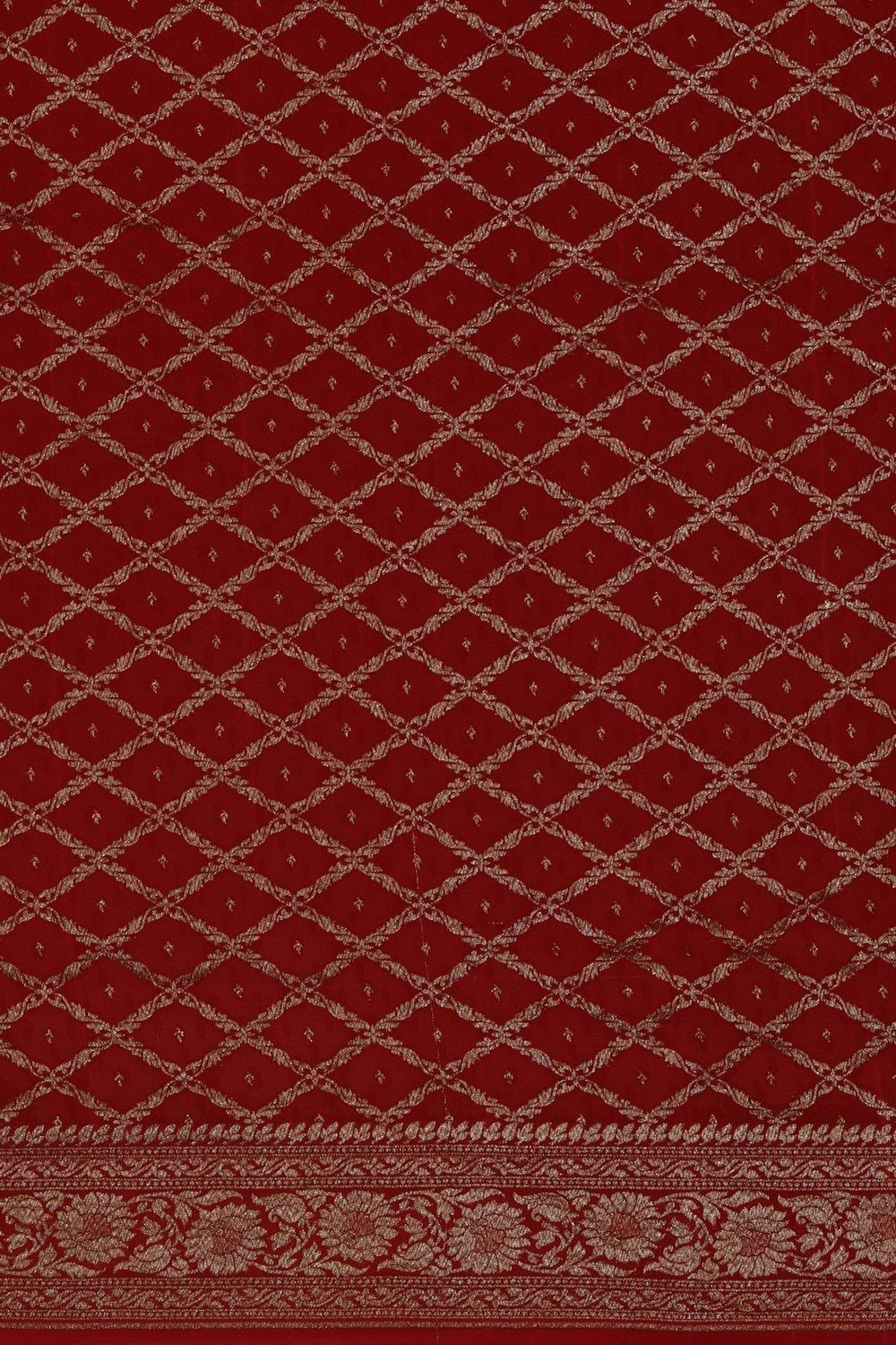 Image of Banarasi Crepe Off-White Saree