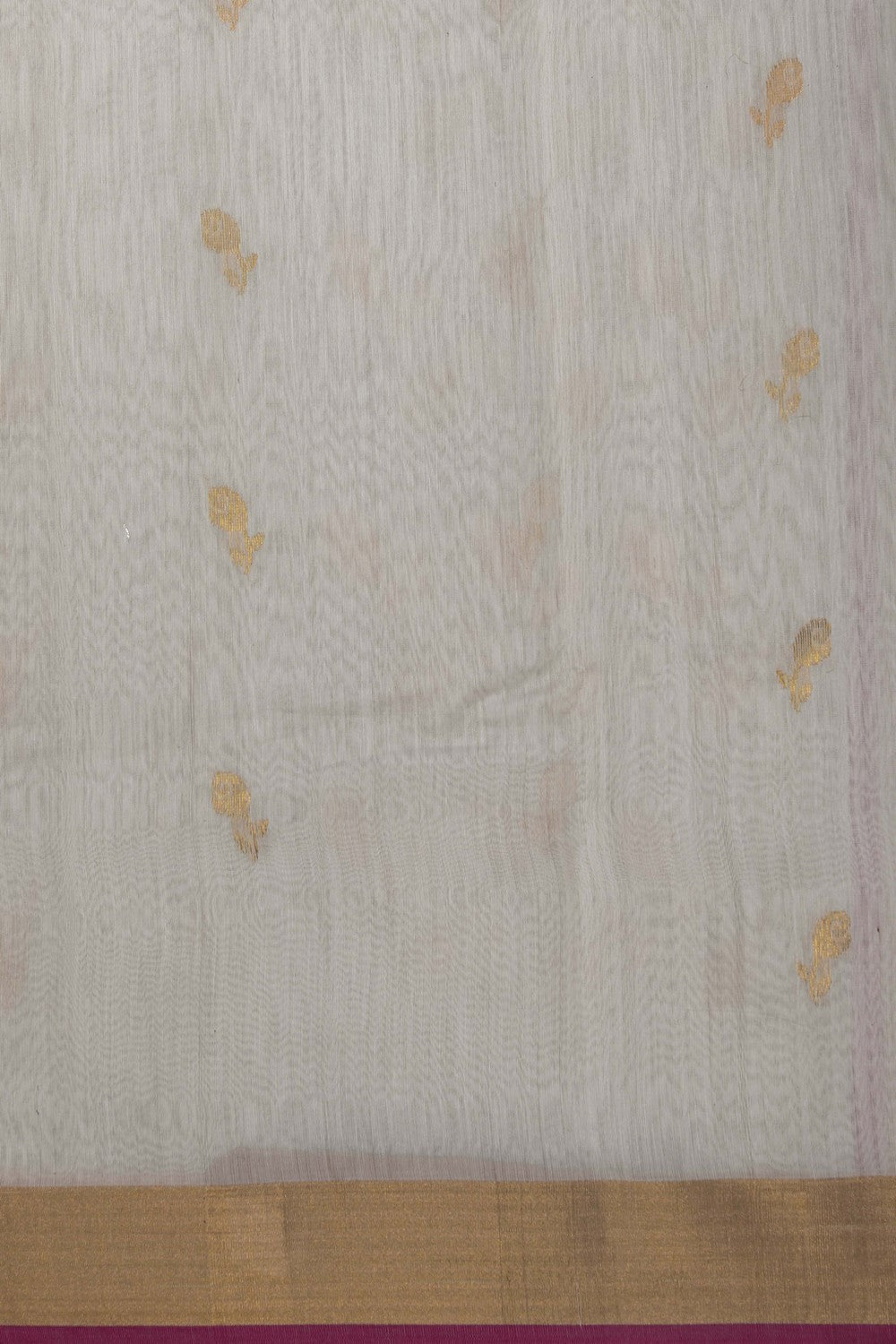 Image of Chanderi Off-White Saree