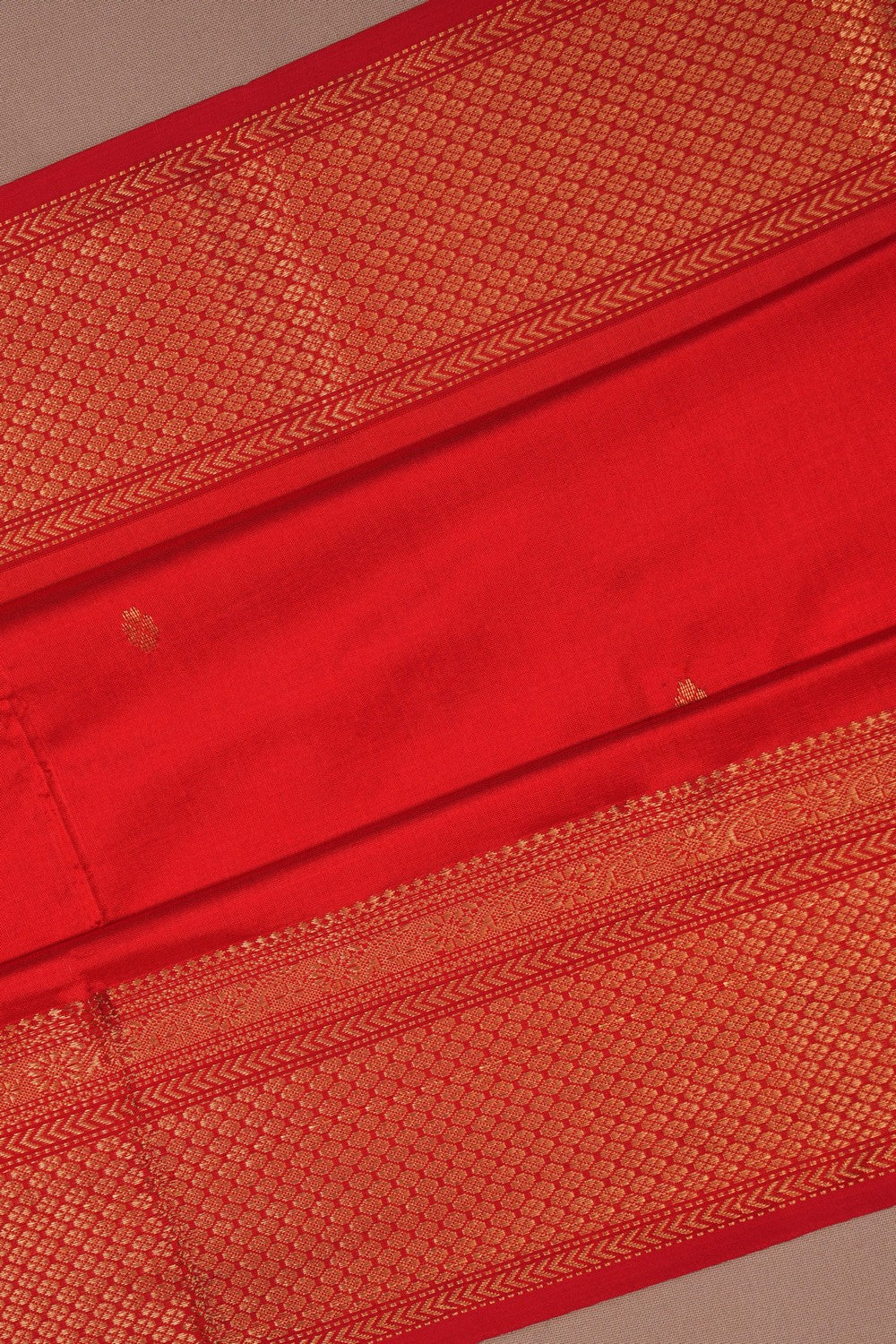 Image of Maheshwari Silk Red Saree