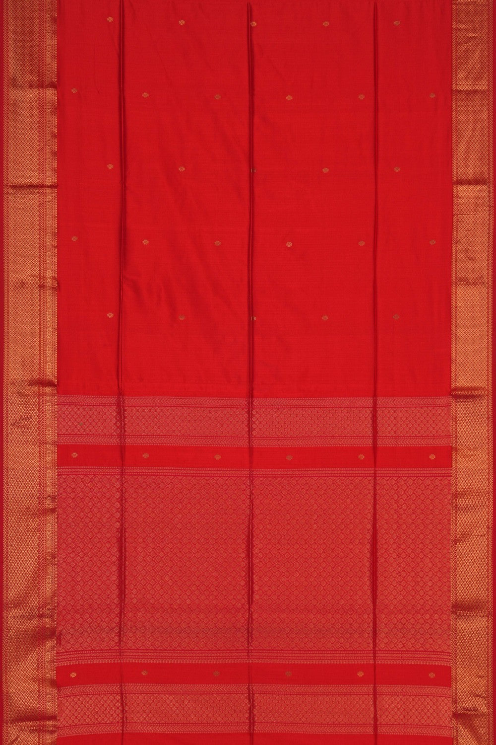 Image of Maheshwari Silk Red Saree