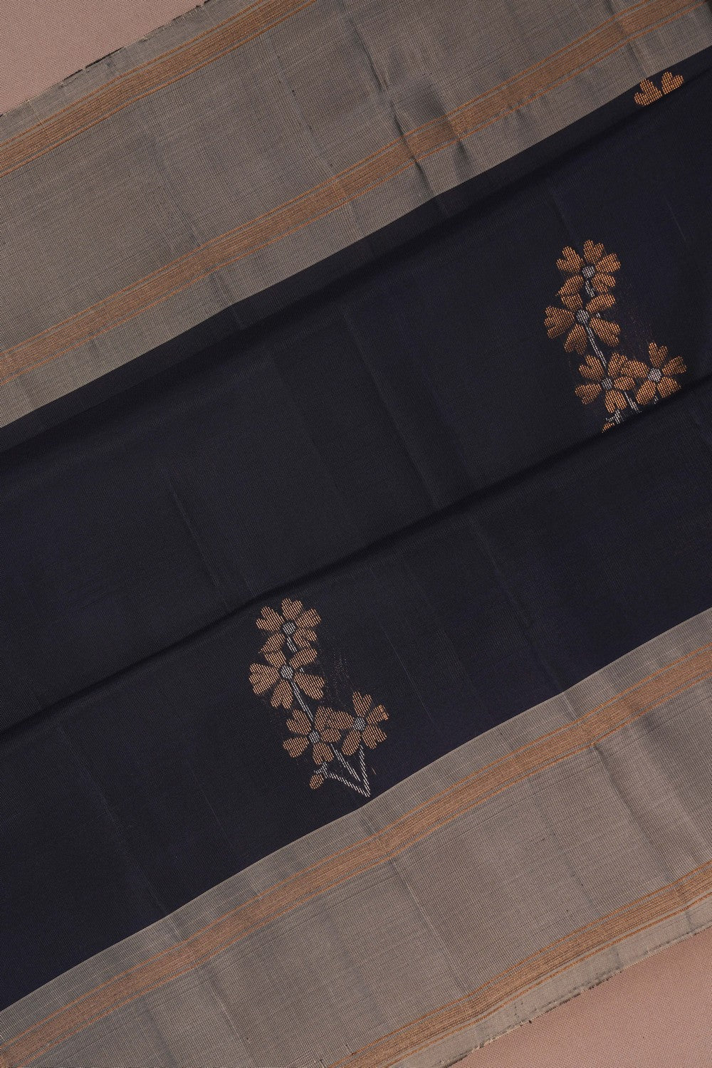Image of South Silk Navy Blue Saree