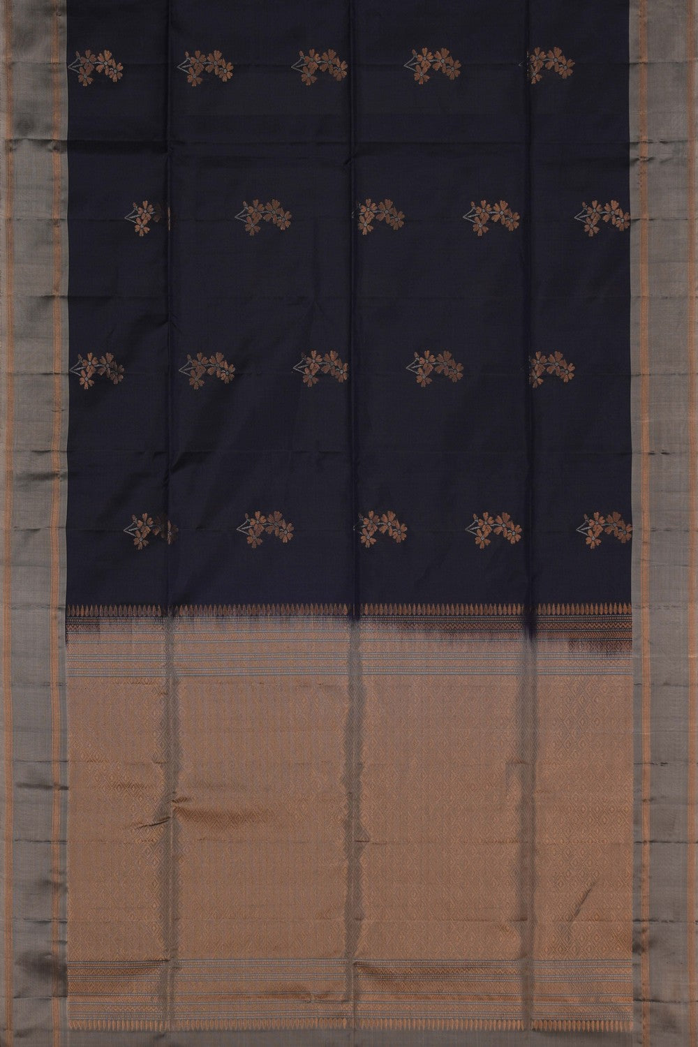 Image of South Silk Navy Blue Saree