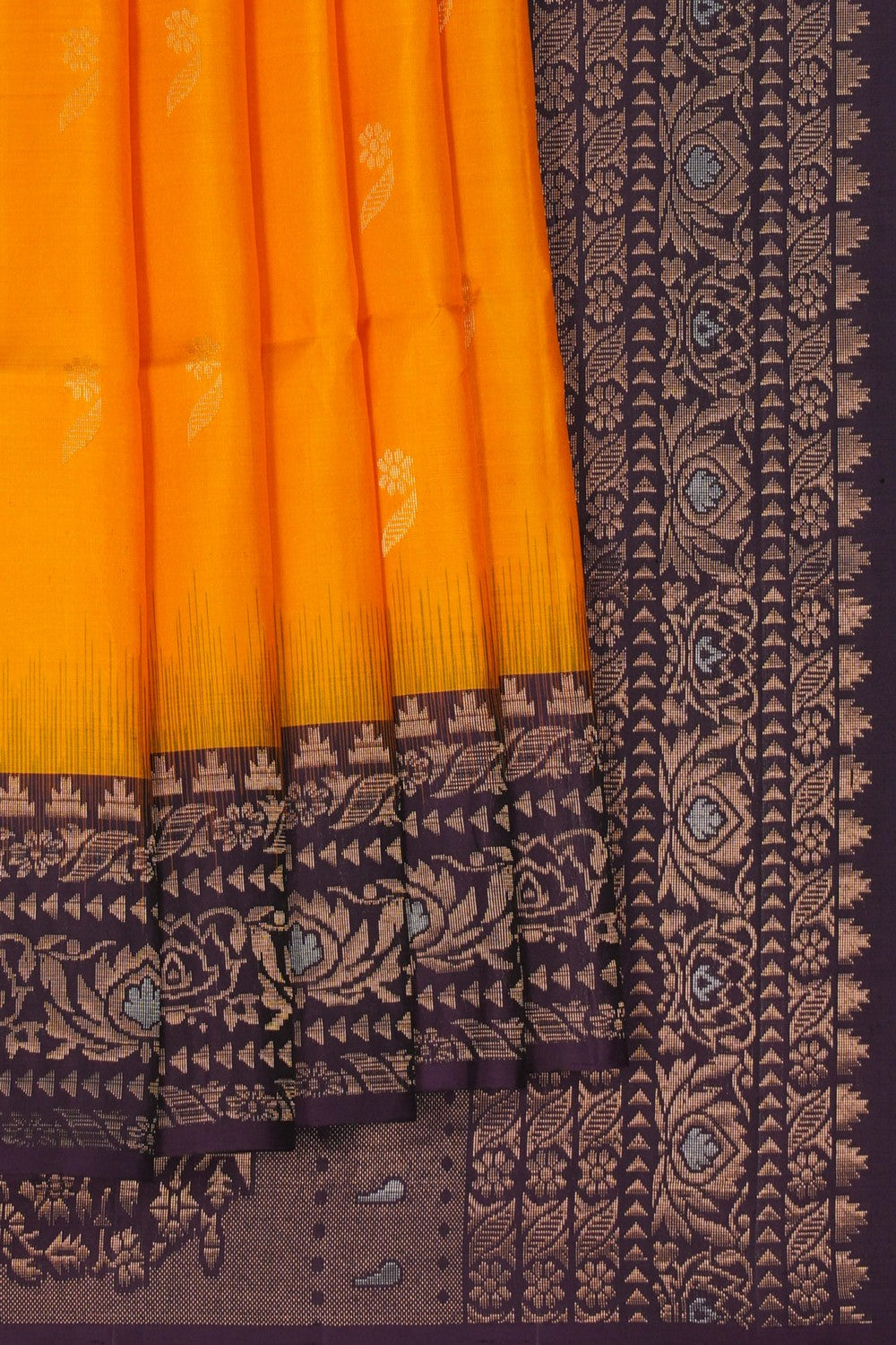 Image of South Silk Yellow Saree
