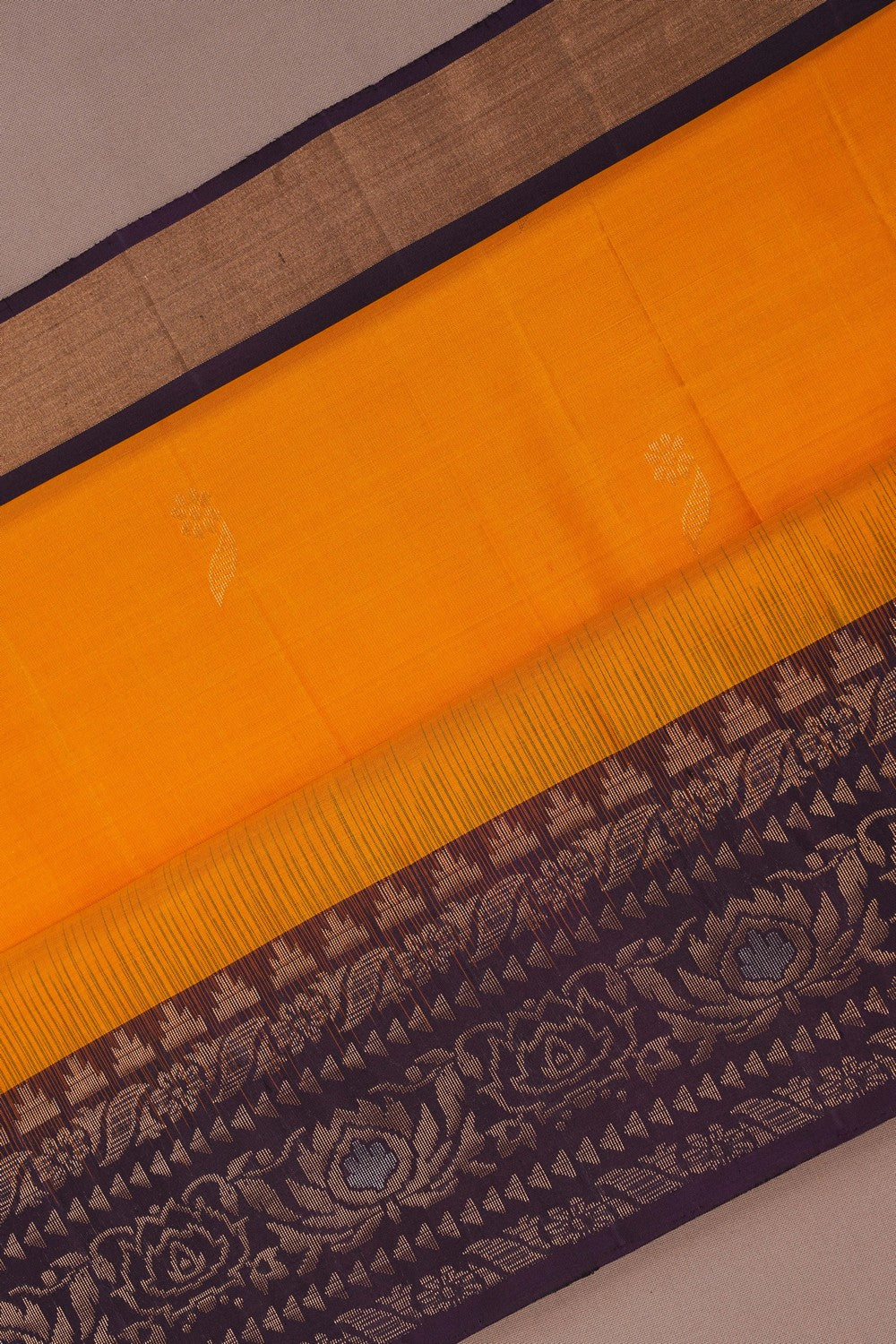 Image of South Silk Yellow Saree