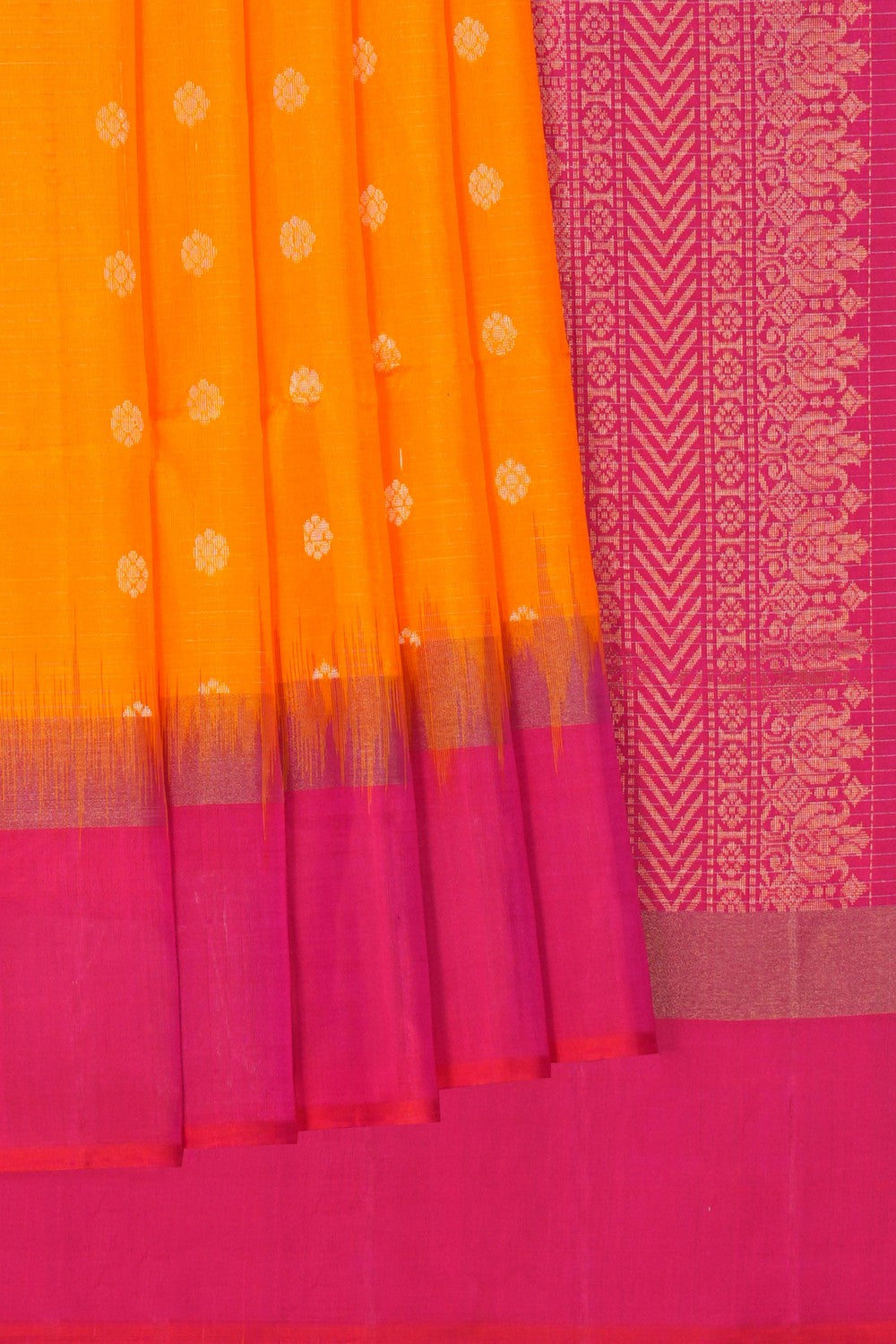 Image of South Silk Yellow Saree