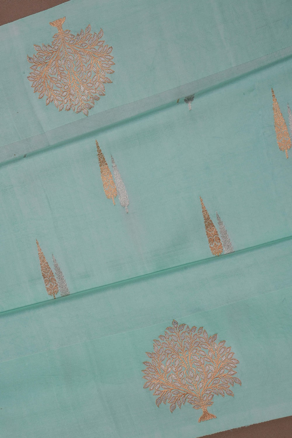 Image of Chanderi Silk Sea Green Saree