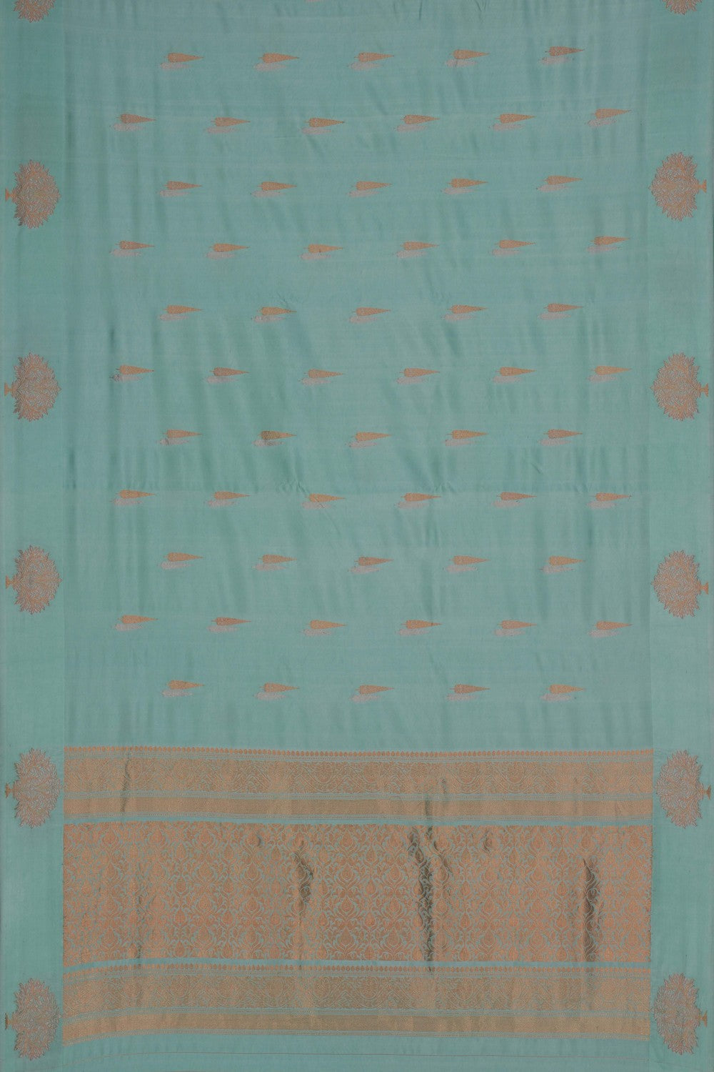 Image of Chanderi Silk Sea Green Saree