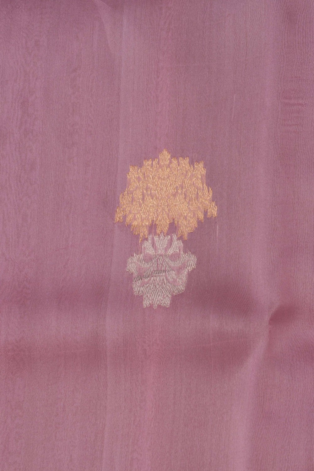 Image of Chanderi Kora Silk Pink Saree