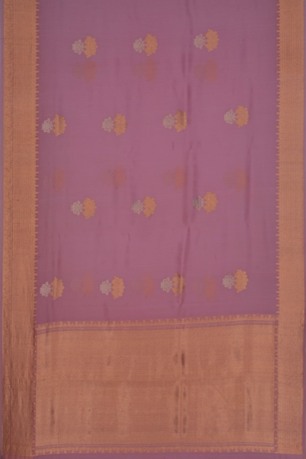 Image of Chanderi Kora Silk Pink Saree