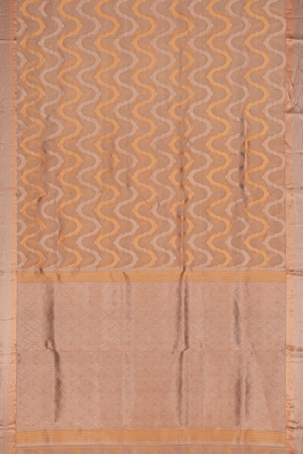 Image of Chanderi Tissue Silk Gold Saree