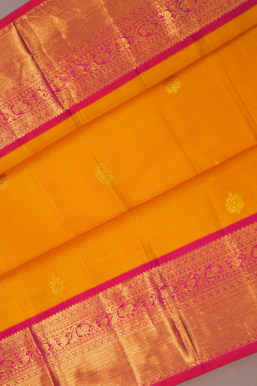 Image of Arani Silk Yellow Saree