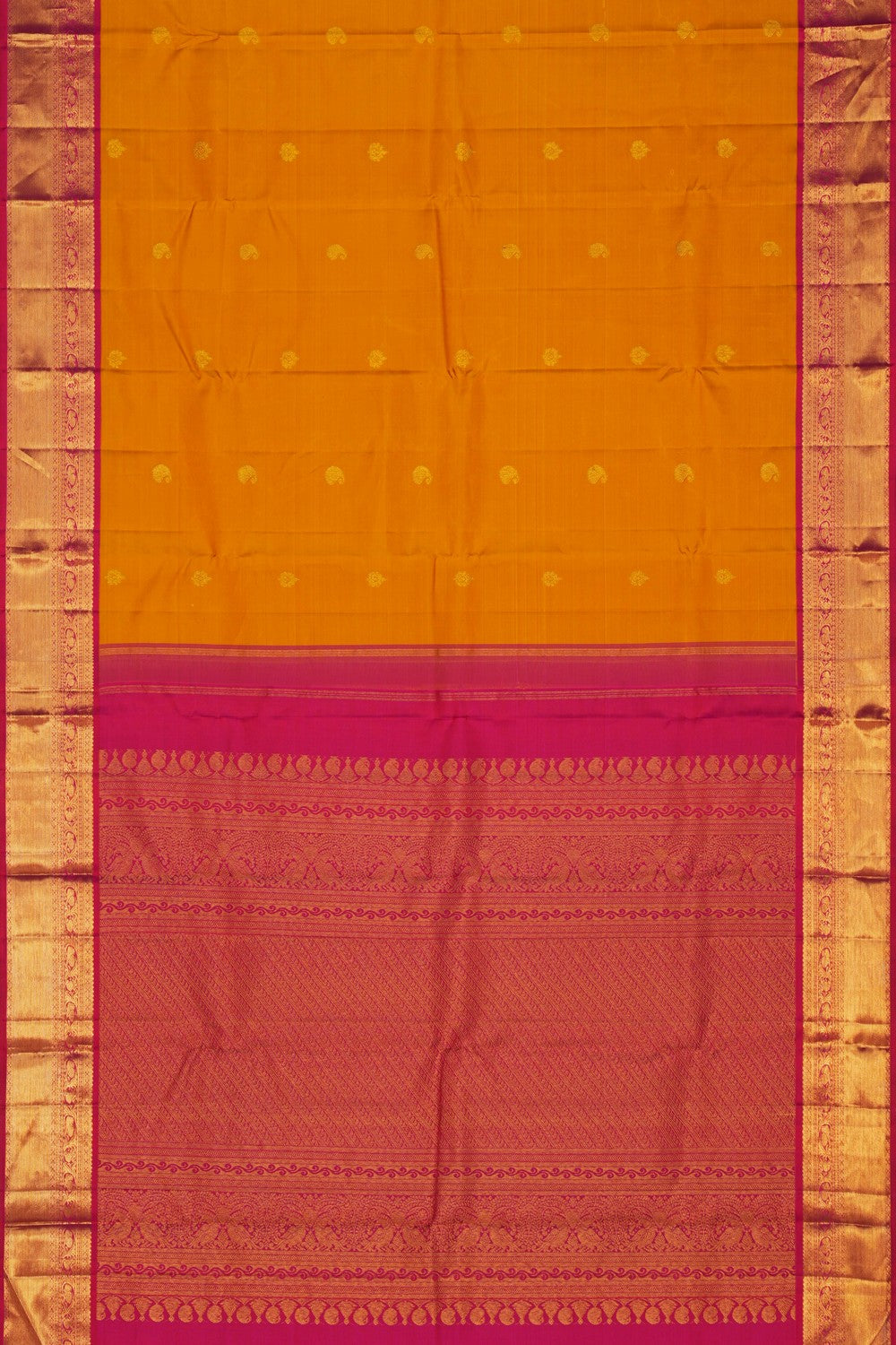 Image of Arani Silk Yellow Saree