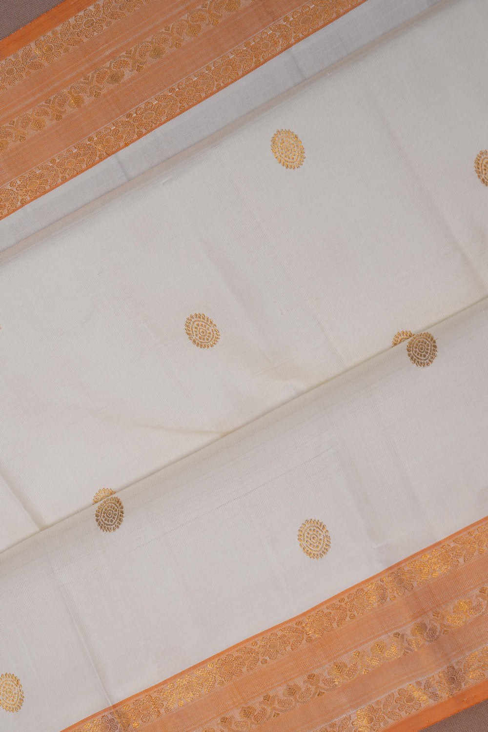 Image of Arani Silk Off-White Saree