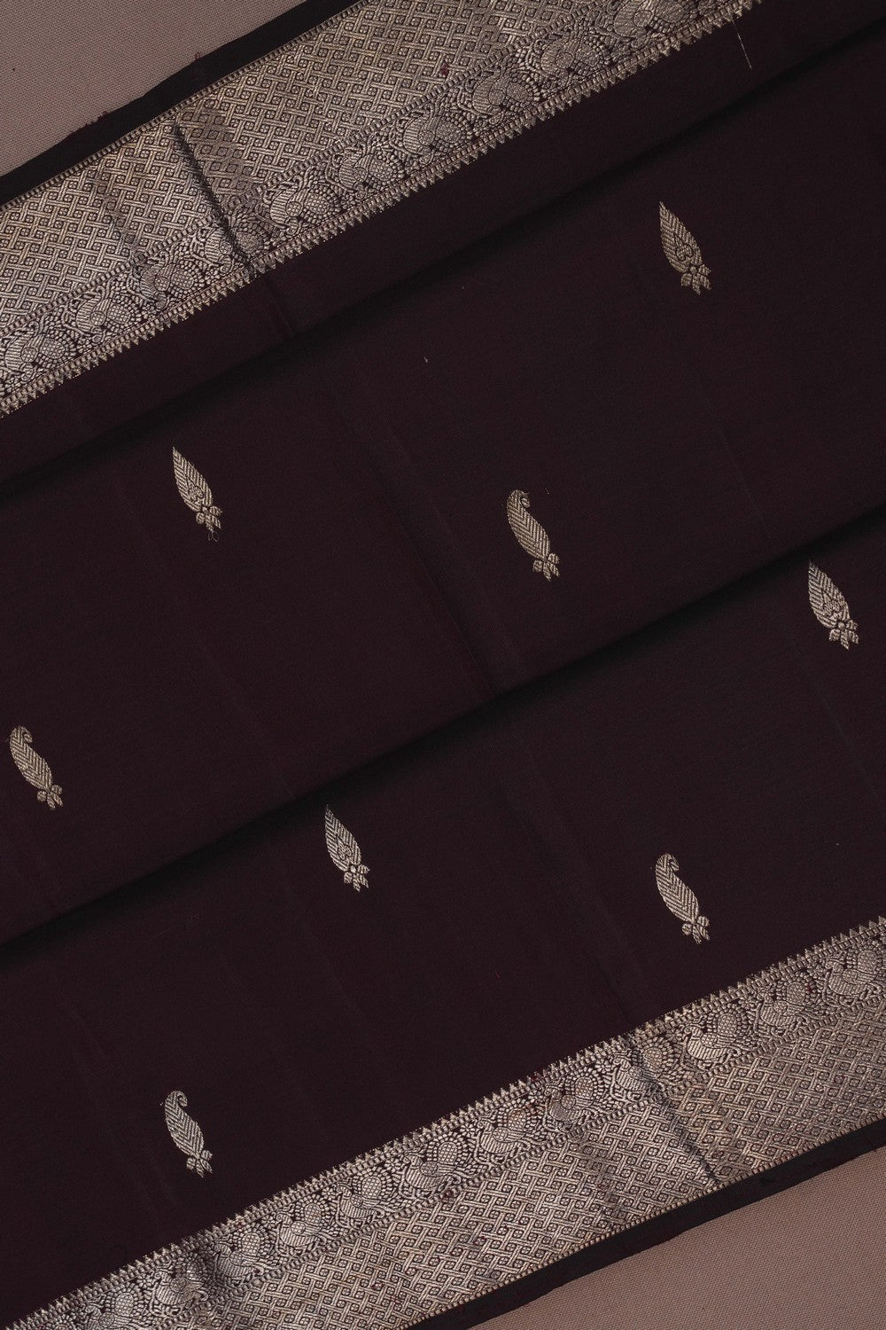 Image of Arani Silk Brown Saree