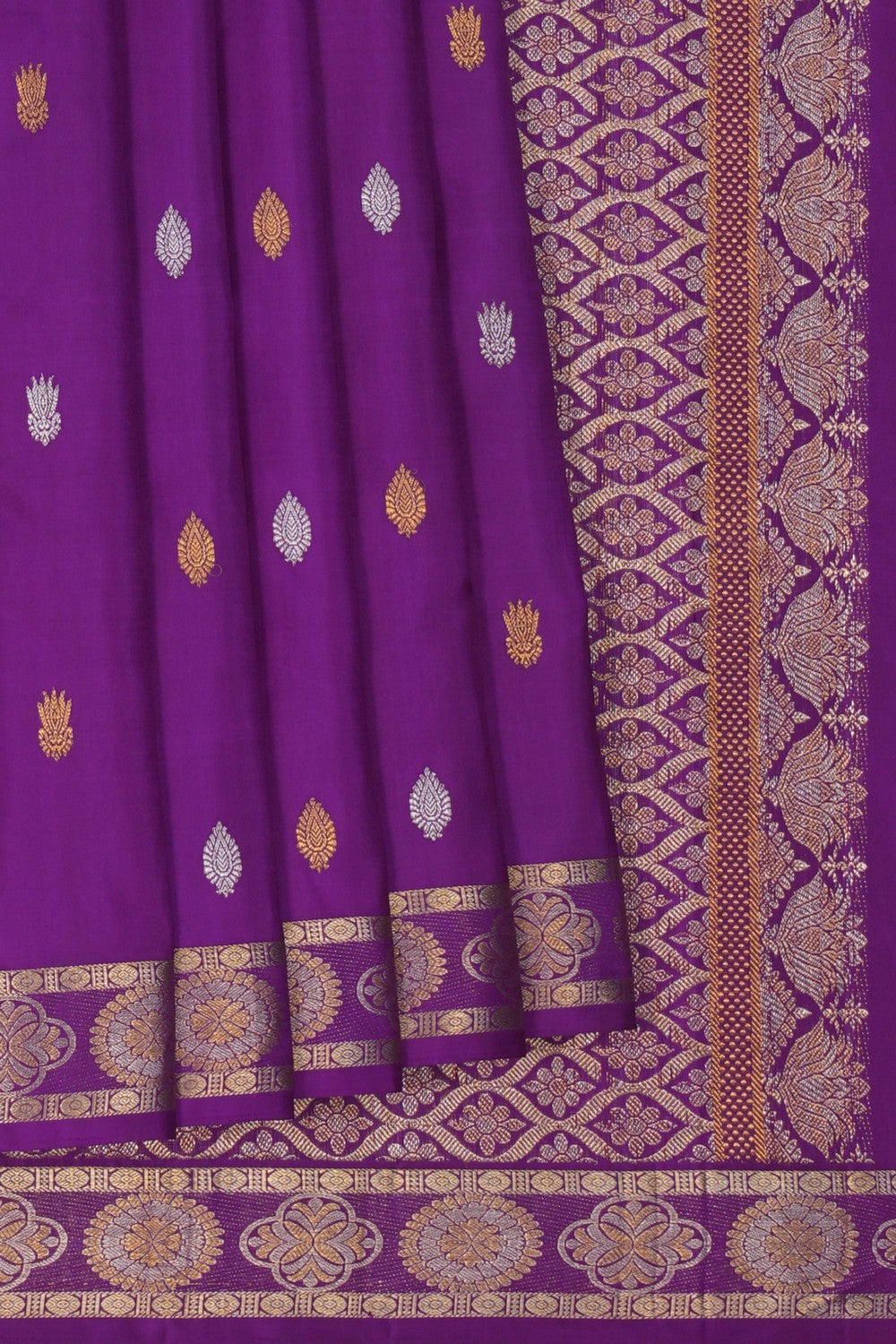 Image of Arani Silk Purple Saree