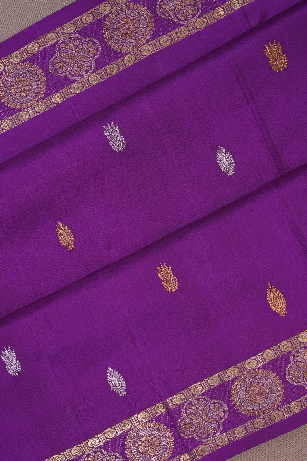 Image of Arani Silk Purple Saree