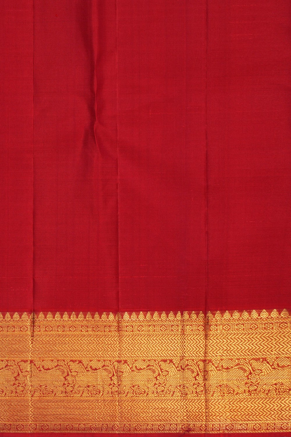 Image of Arani Silk Brocade Red Saree
