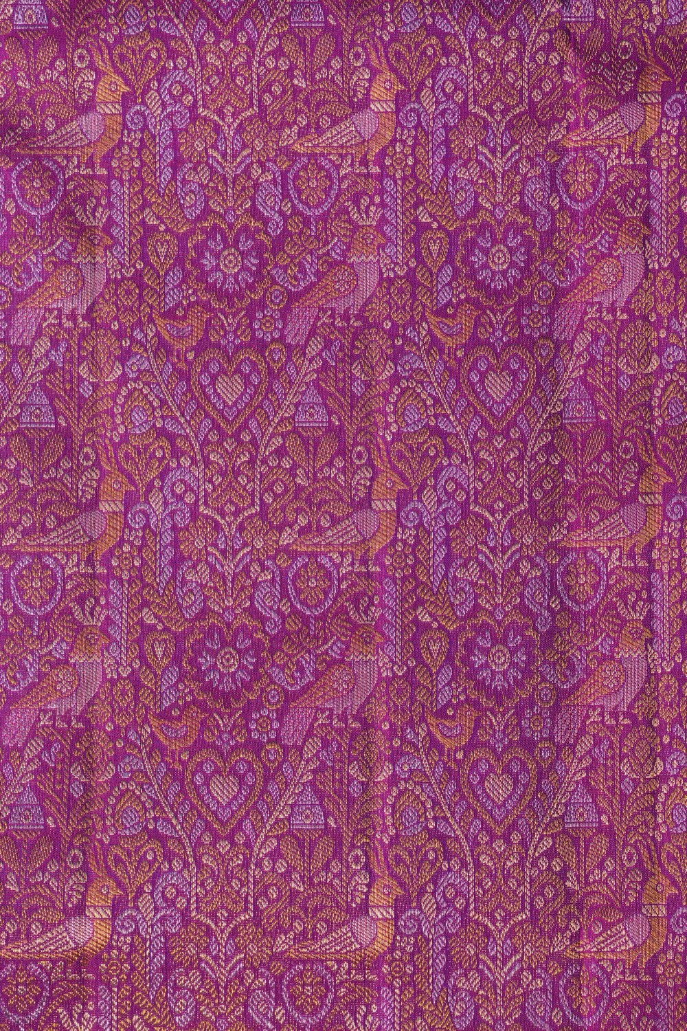 Image of Kanchipuram Silk Brocade Orchid Purple Saree