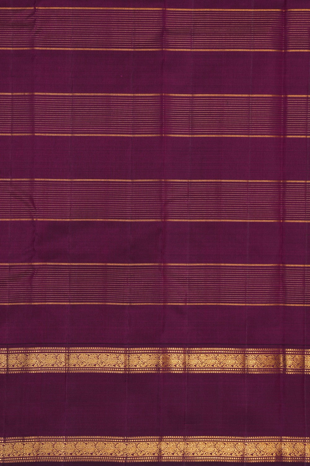 Image of Kanchipuram Silk Kattam Grey Saree