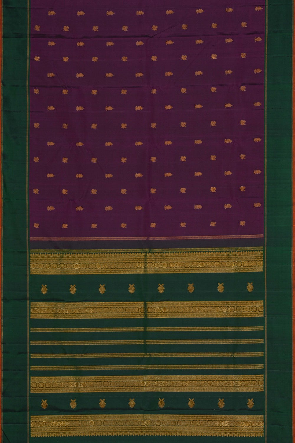 Image of Kanchipuram Silk Purple Saree