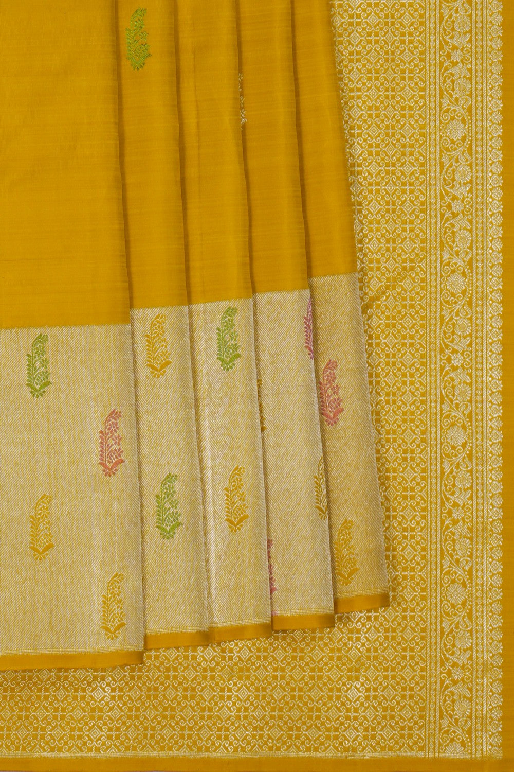Image of Kanchipuram Yellow Saree