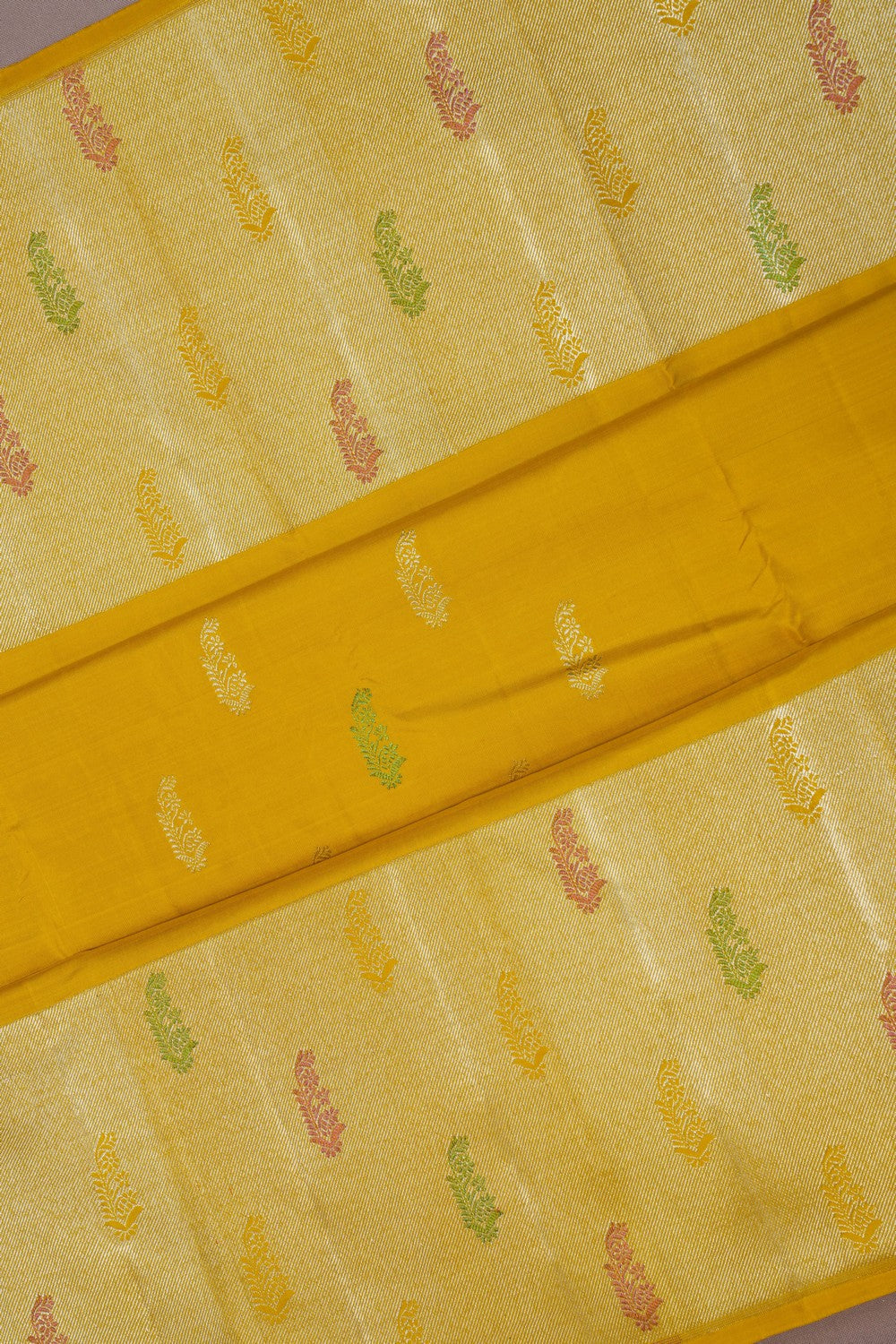 Image of Kanchipuram Yellow Saree