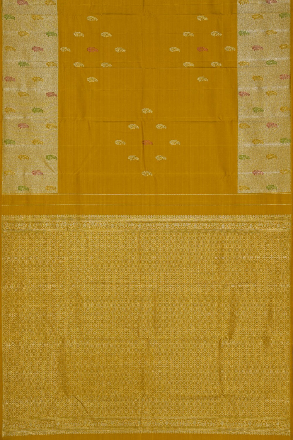 Image of Kanchipuram Yellow Saree