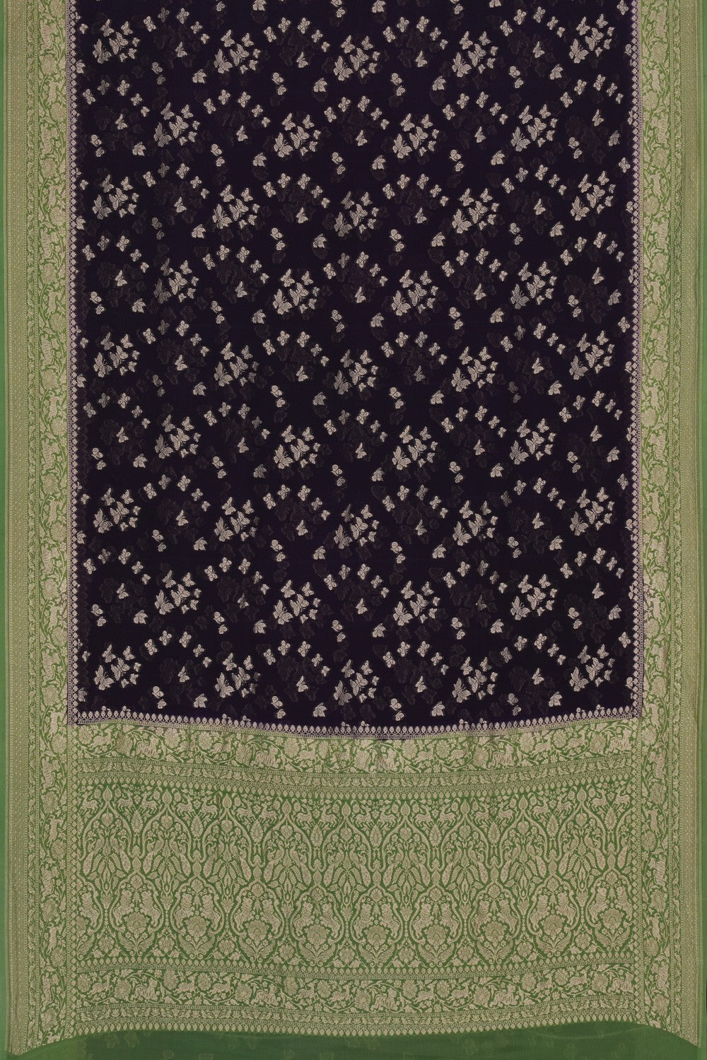 Image of Banarasi Chiffon Purple Saree