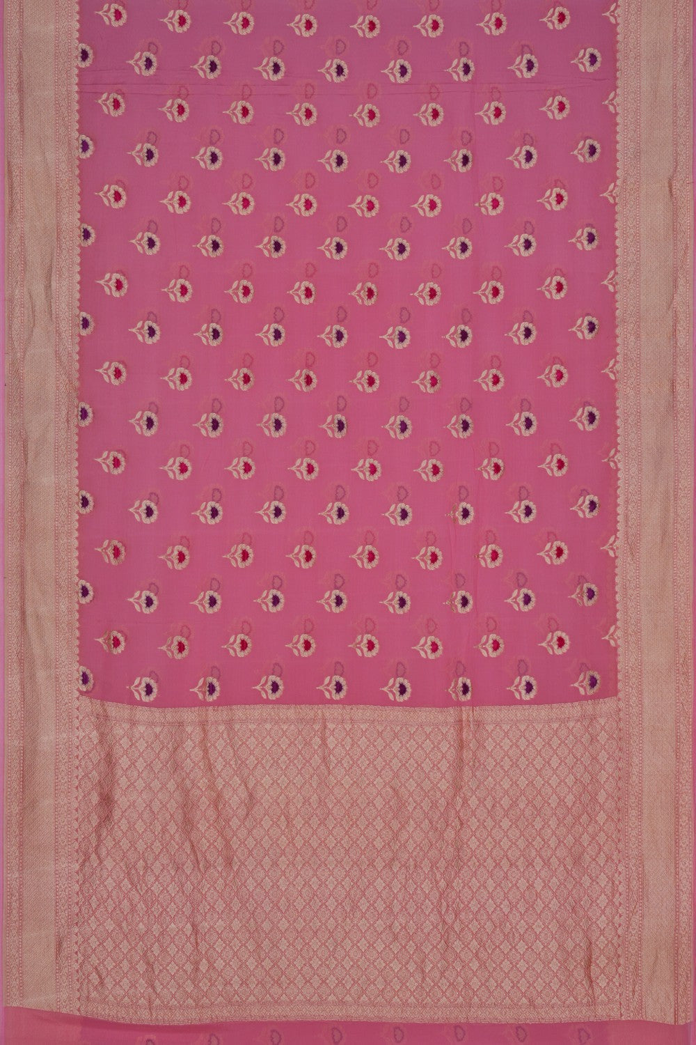 Image of Banarasi Chiffon Pink Saree