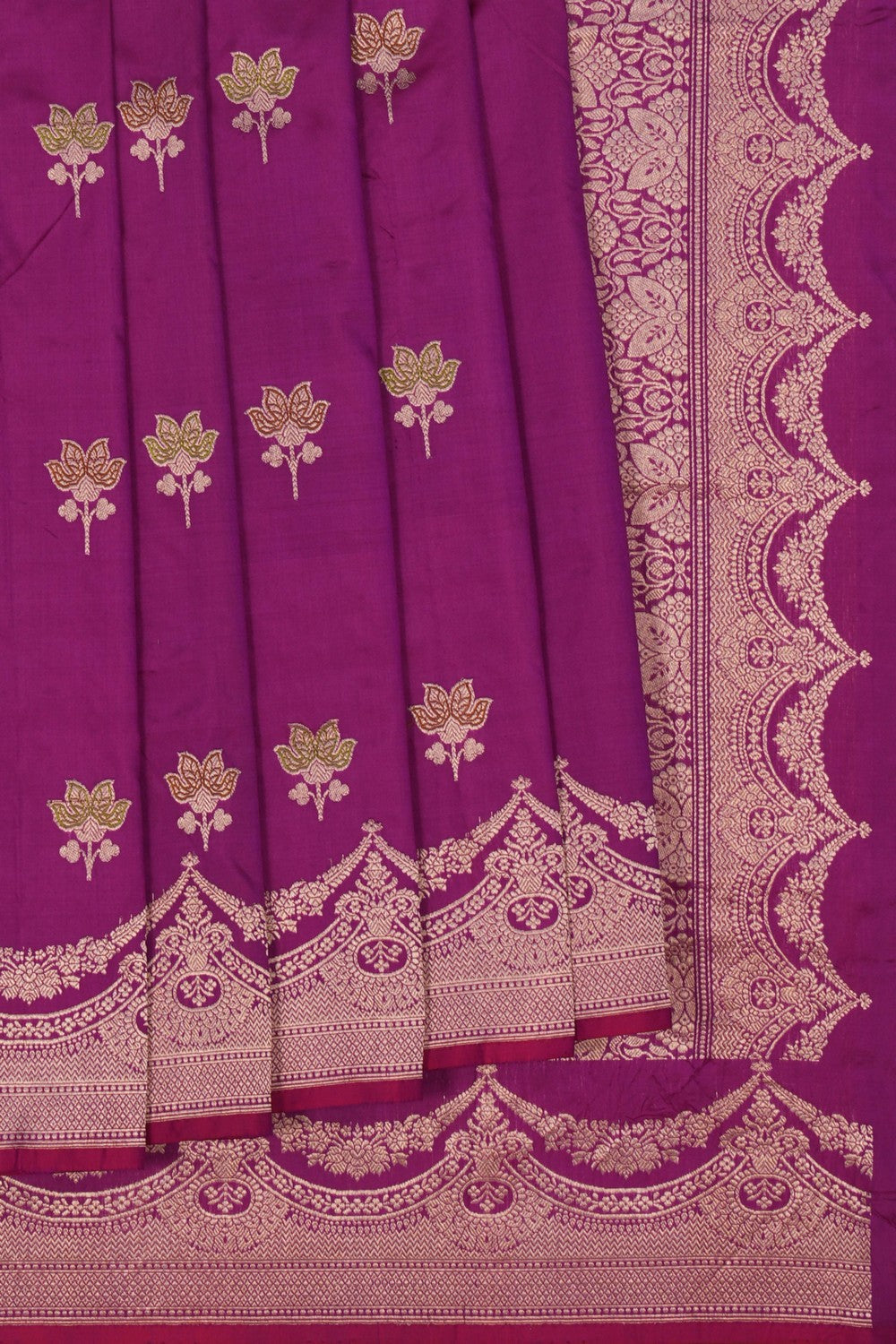Image of Banarasi Silk Purple Saree