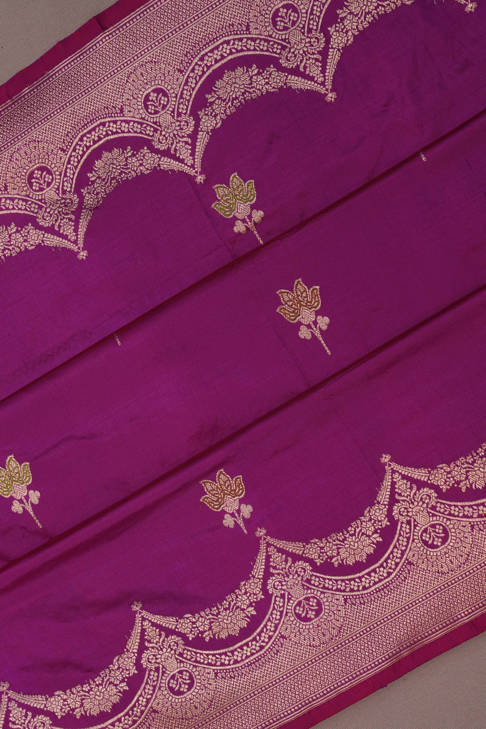 Image of Banarasi Silk Purple Saree