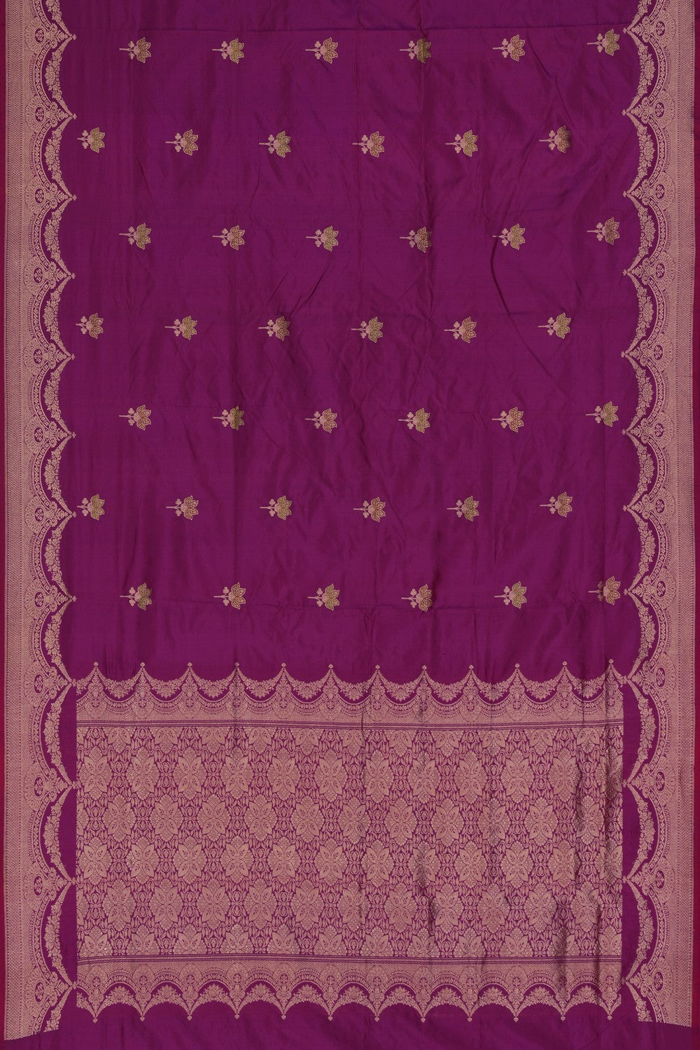 Image of Banarasi Silk Purple Saree