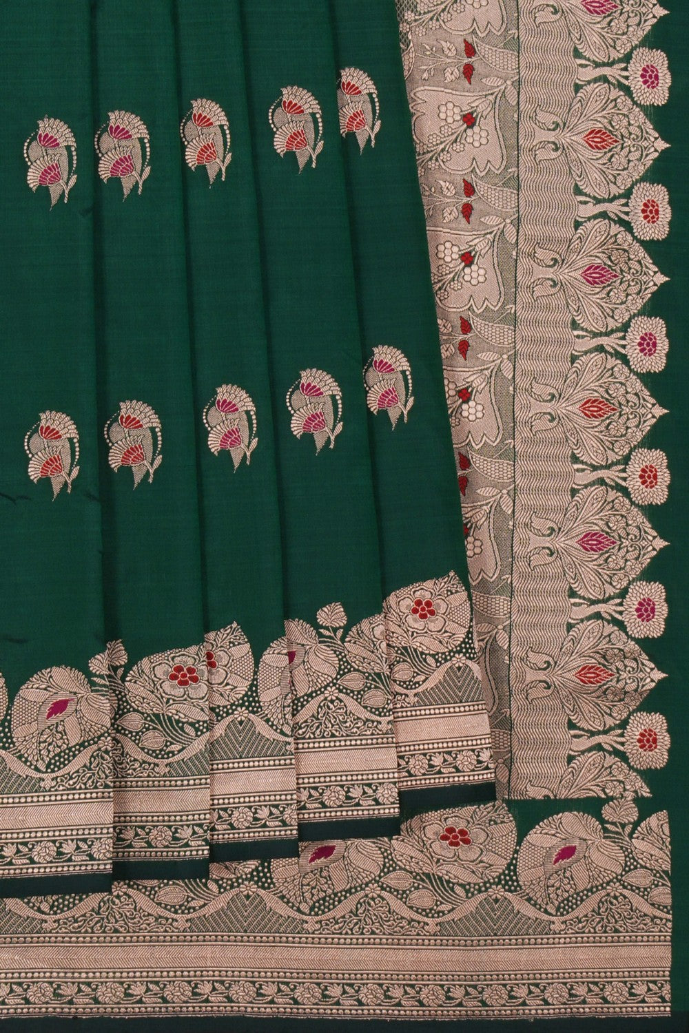 Image of Banarasi Silk Green Saree