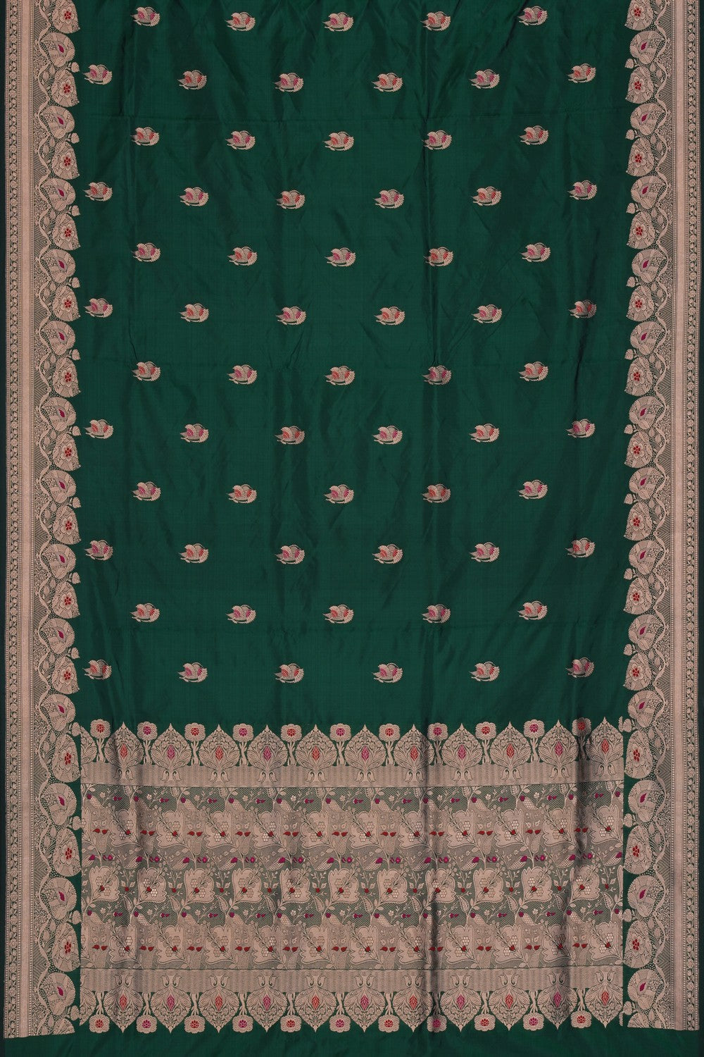 Image of Banarasi Silk Green Saree