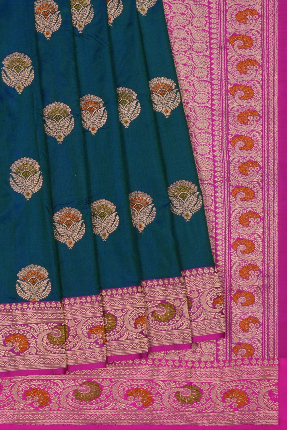 Image of Banarasi Silk Blue Saree