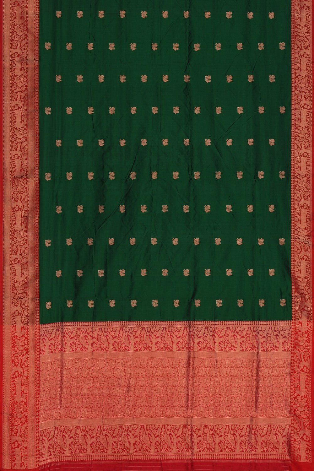 Image of Banarasi Silk Green Saree