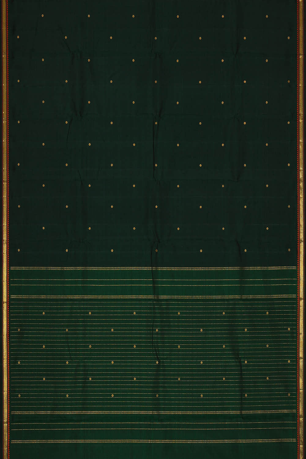 Image of Bottle Green Arani Silk Saree