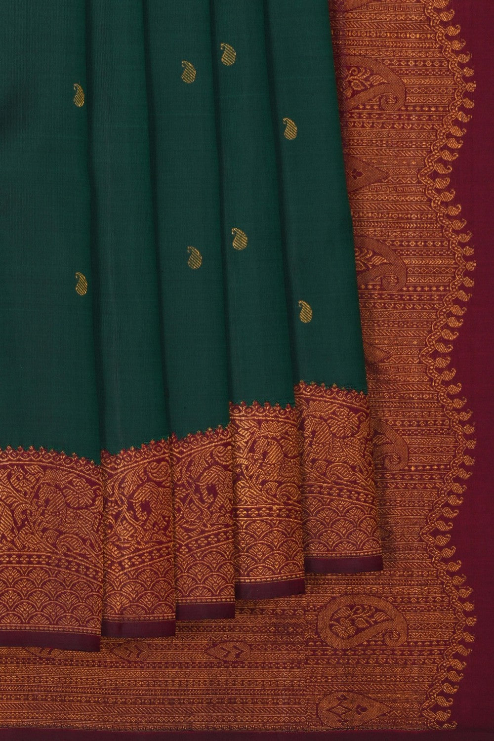 Image of Arani Silk Green Saree