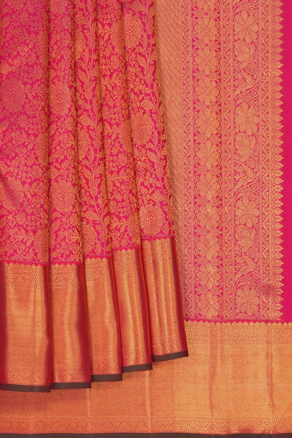 Image of Arani Brocade Silk Pink Saree