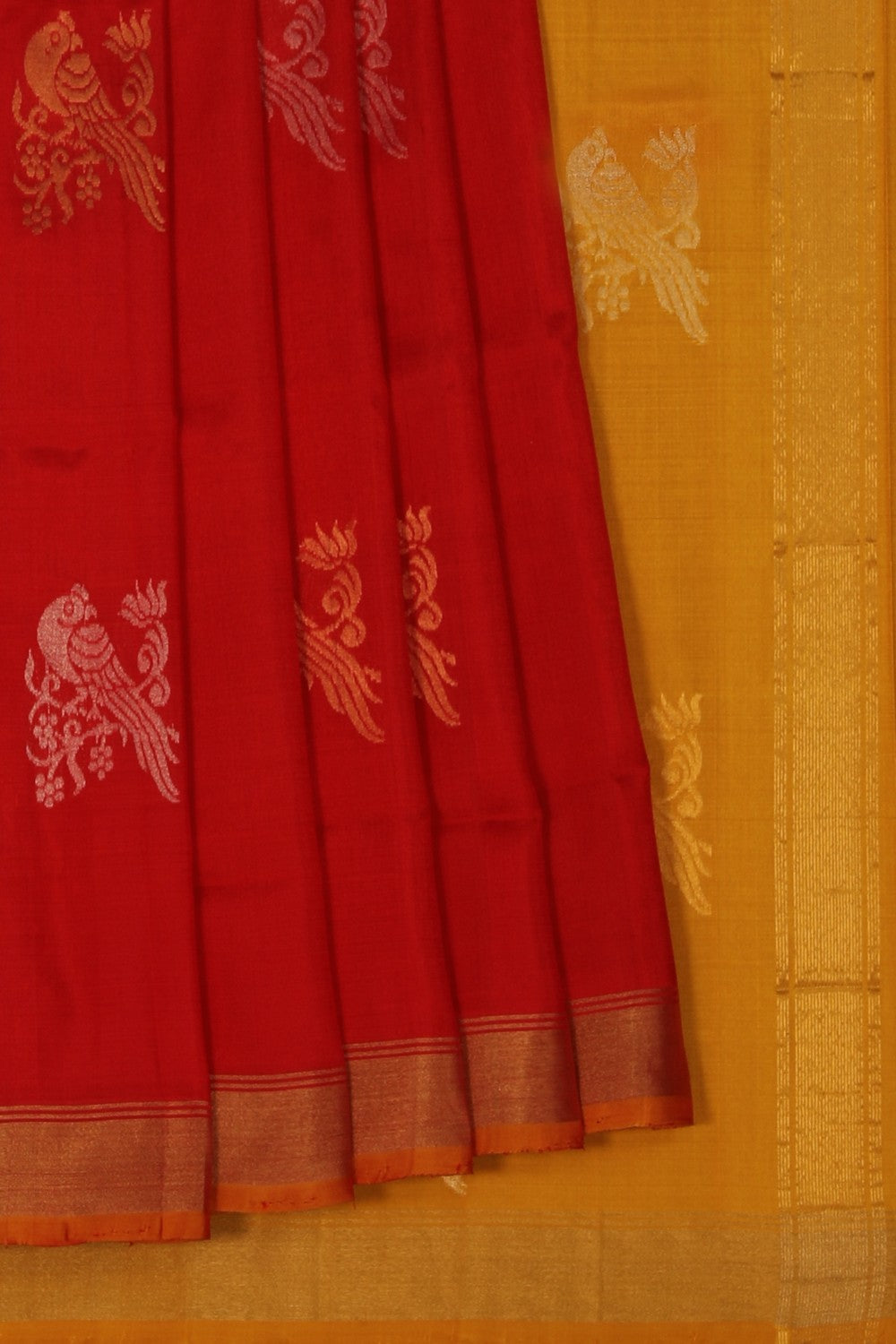 Image of Uppada Silk Red Saree