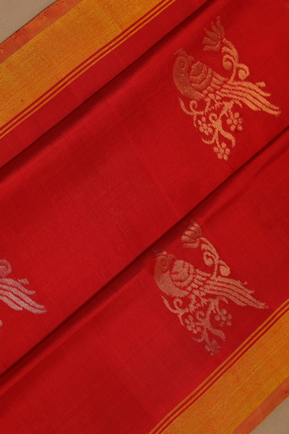 Image of Uppada Silk Red Saree