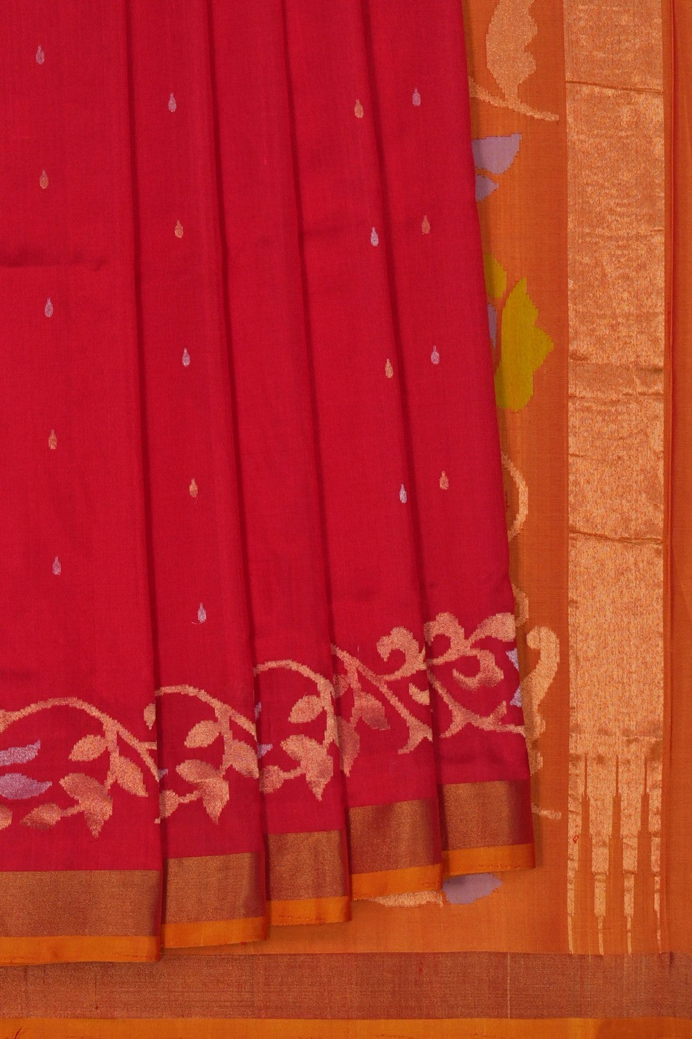 Image of Uppada Silk Red Saree