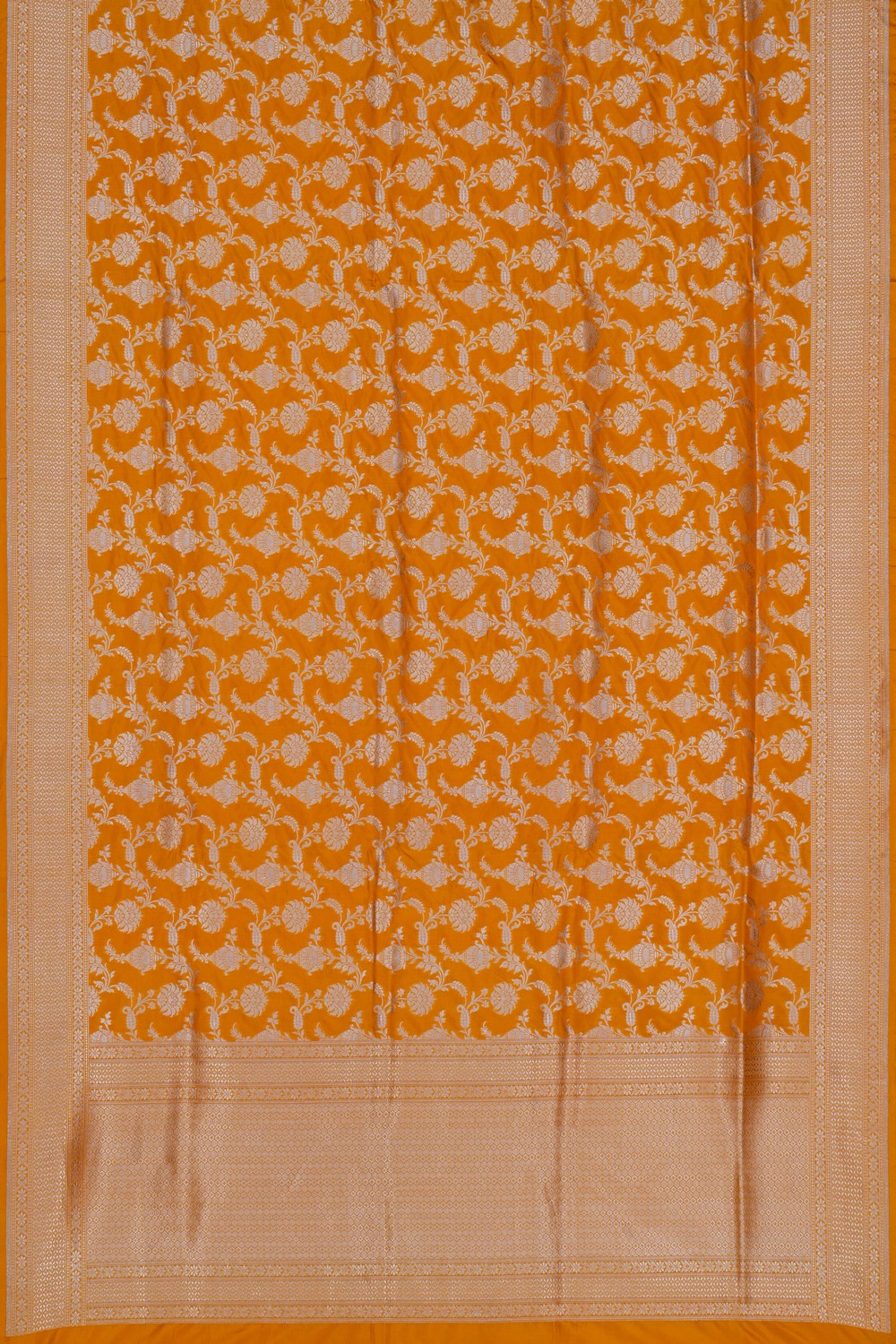 Image of Banarasi Brocade Silk Yellow Saree