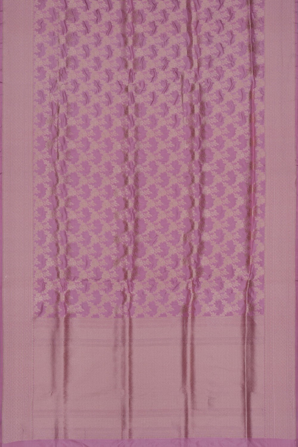 Image of Banarasi Brocade Silk Lavender Pink Saree
