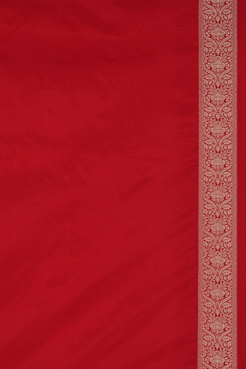 Image of Banarasi Brocade Silk Red Saree