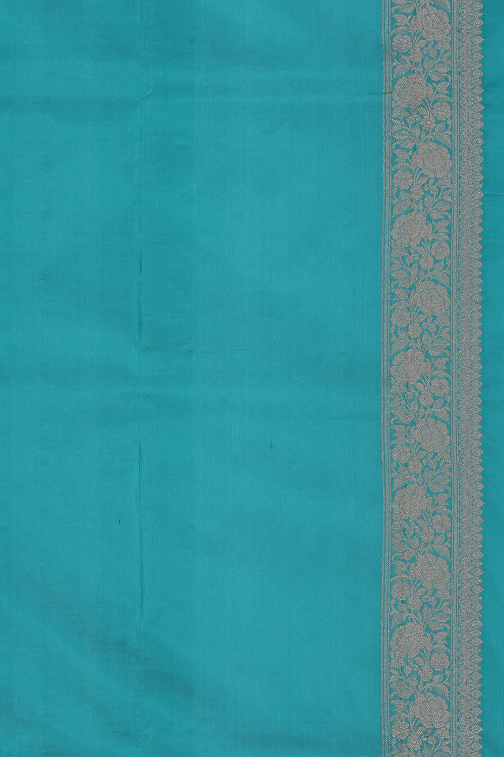 Image of Banarasi Brocade Silk Turquoise Blue Saree