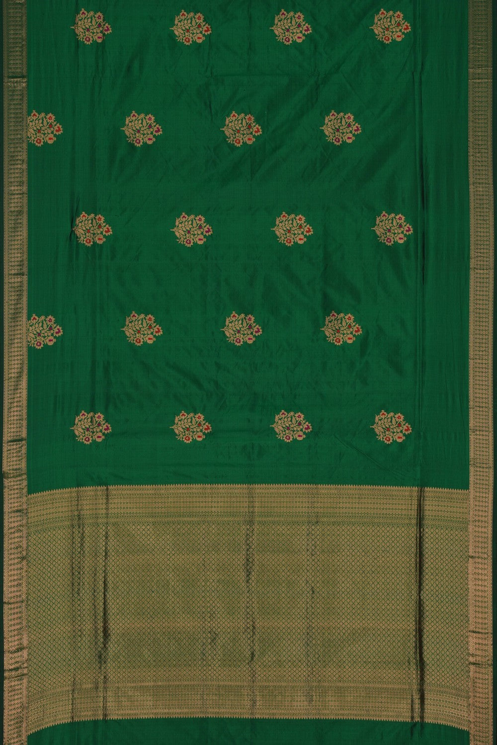 Image of Banarasi Silk Green Saree